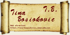 Tina Bosioković vizit kartica